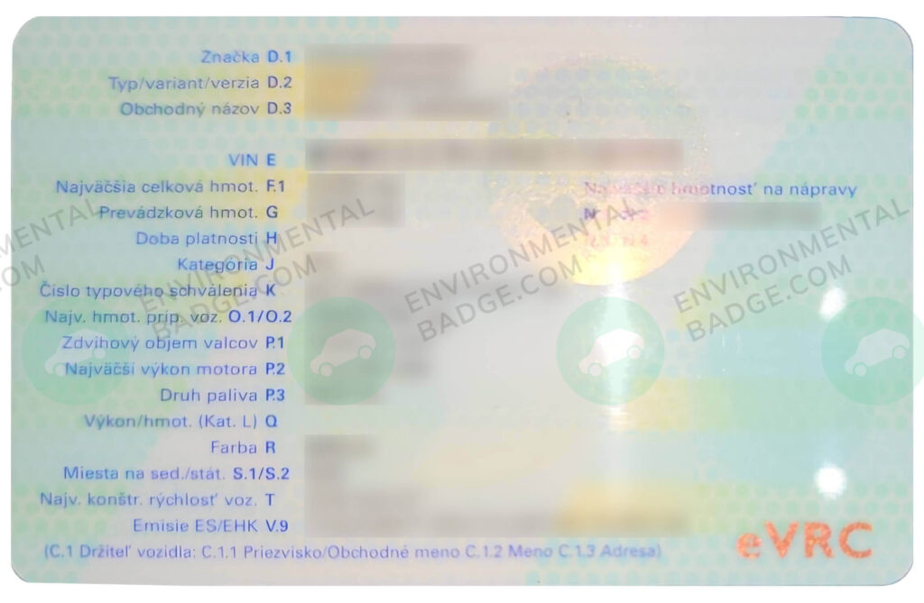 Osvedčenie o evidencii