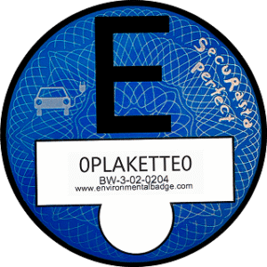 Modrá E-Plaketa pre Nemecko
